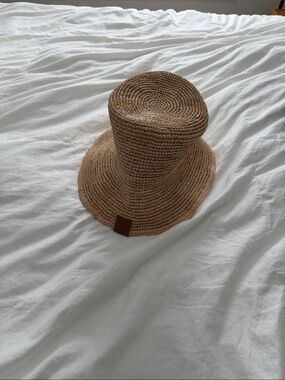 Woven Straw Sun Hat in Natural Brown - Women Accessories